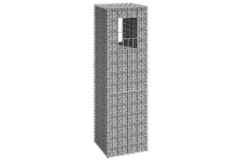 Gabionstolpe 40x40x140 cm jern - Silver - Hus & oppussing - Innsynsbeskyttelse & innhegning - Mur