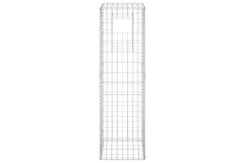 Gabionstolpe 40x40x140 cm jern - Silver - Hus & oppussing - Innsynsbeskyttelse & innhegning - Mur