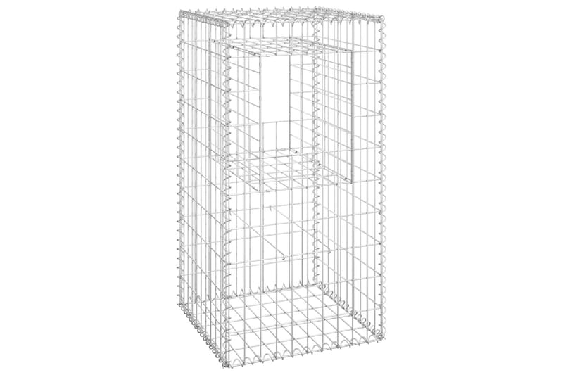 Gabionstolpe 50x50x100 cm jern - Silver - Hus & oppussing - Innsynsbeskyttelse & innhegning - Mur