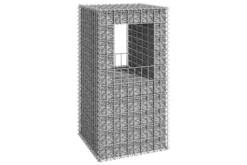 Gabionstolpe 50x50x100 cm jern - Silver - Hus & oppussing - Innsynsbeskyttelse & innhegning - Mur
