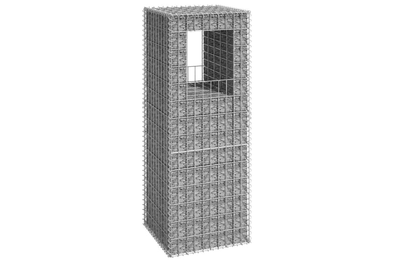 Gabionstolpe 50x50x140 cm jern - Silver - Hus & oppussing - Innsynsbeskyttelse & innhegning - Mur