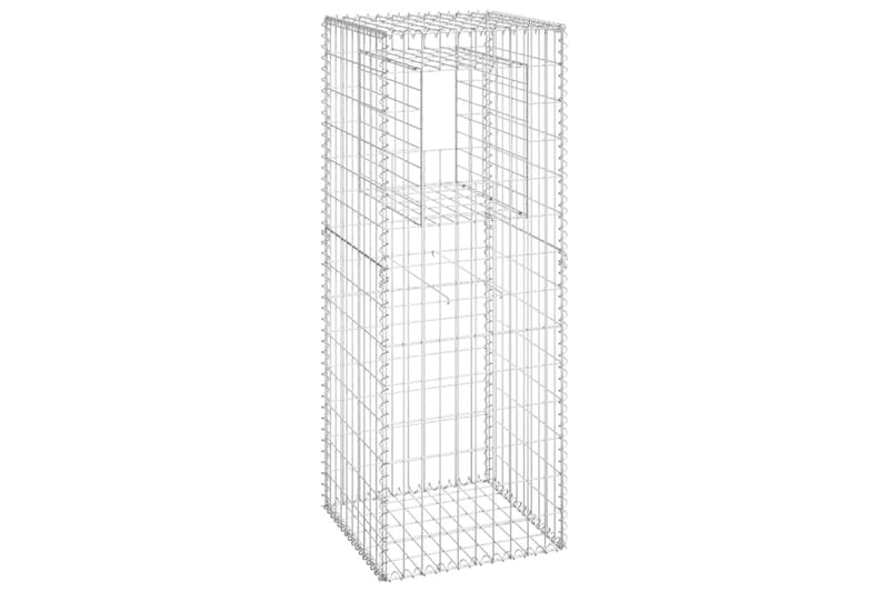 Gabionstolpe 50x50x140 cm jern - Silver - Hus & oppussing - Innsynsbeskyttelse & innhegning - Mur