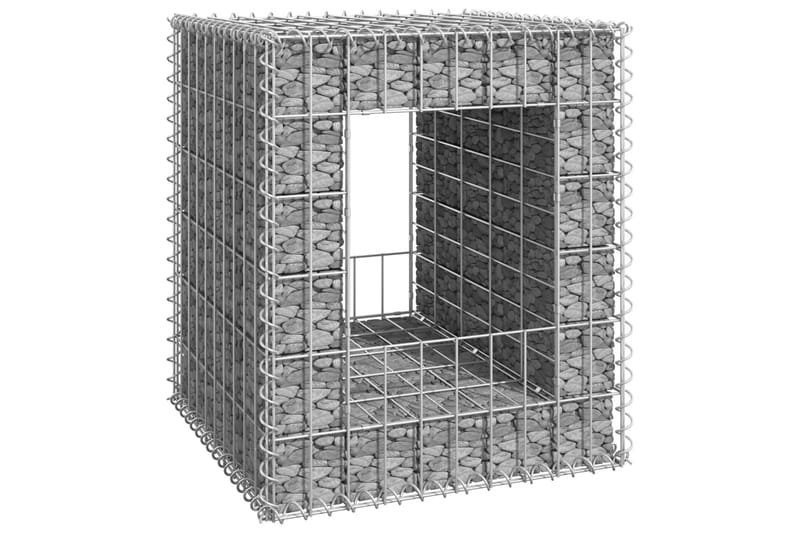 Gabionstolpe 50x50x60 cm jern - Silver - Hus & oppussing - Innsynsbeskyttelse & innhegning - Mur