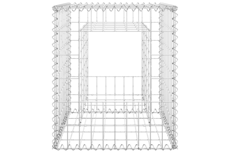 Gabionstolper 2 stk 50x50x60 cm jern - Silver - Hus & oppussing - Innsynsbeskyttelse & innhegning - Mur