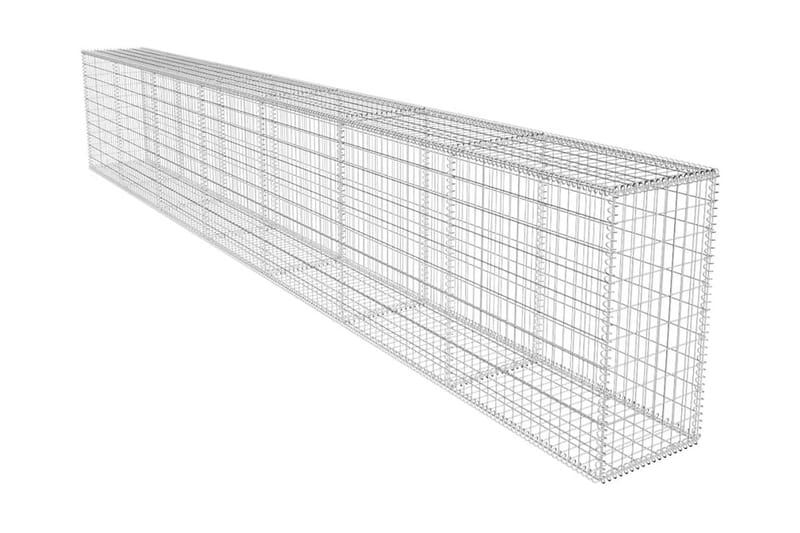 Gabionvegg med deksel galvanisert stål 600x50x100 cm - Hus & oppussing - Innsynsbeskyttelse & innhegning - Mur