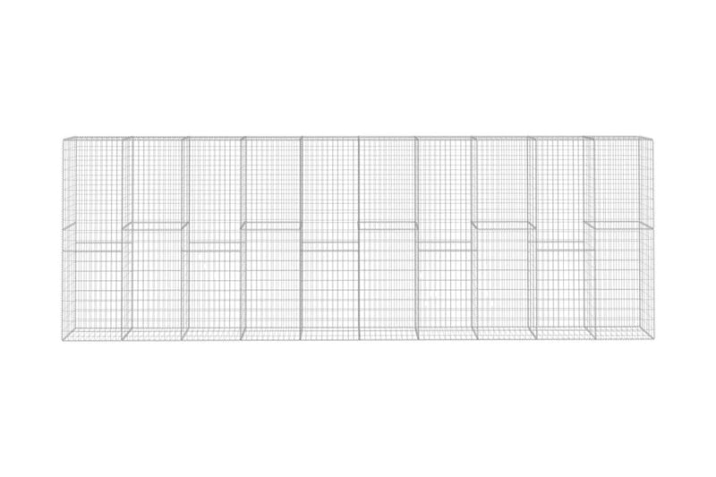 Gabionvegg med deksel galvanisert stål 600x50x200 cm - Hus & oppussing - Innsynsbeskyttelse & innhegning - Mur