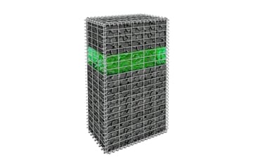 Grønne gabionsteiner glass 60-120 mm 25 kg - Hus & oppussing - Innsynsbeskyttelse & innhegning - Mur
