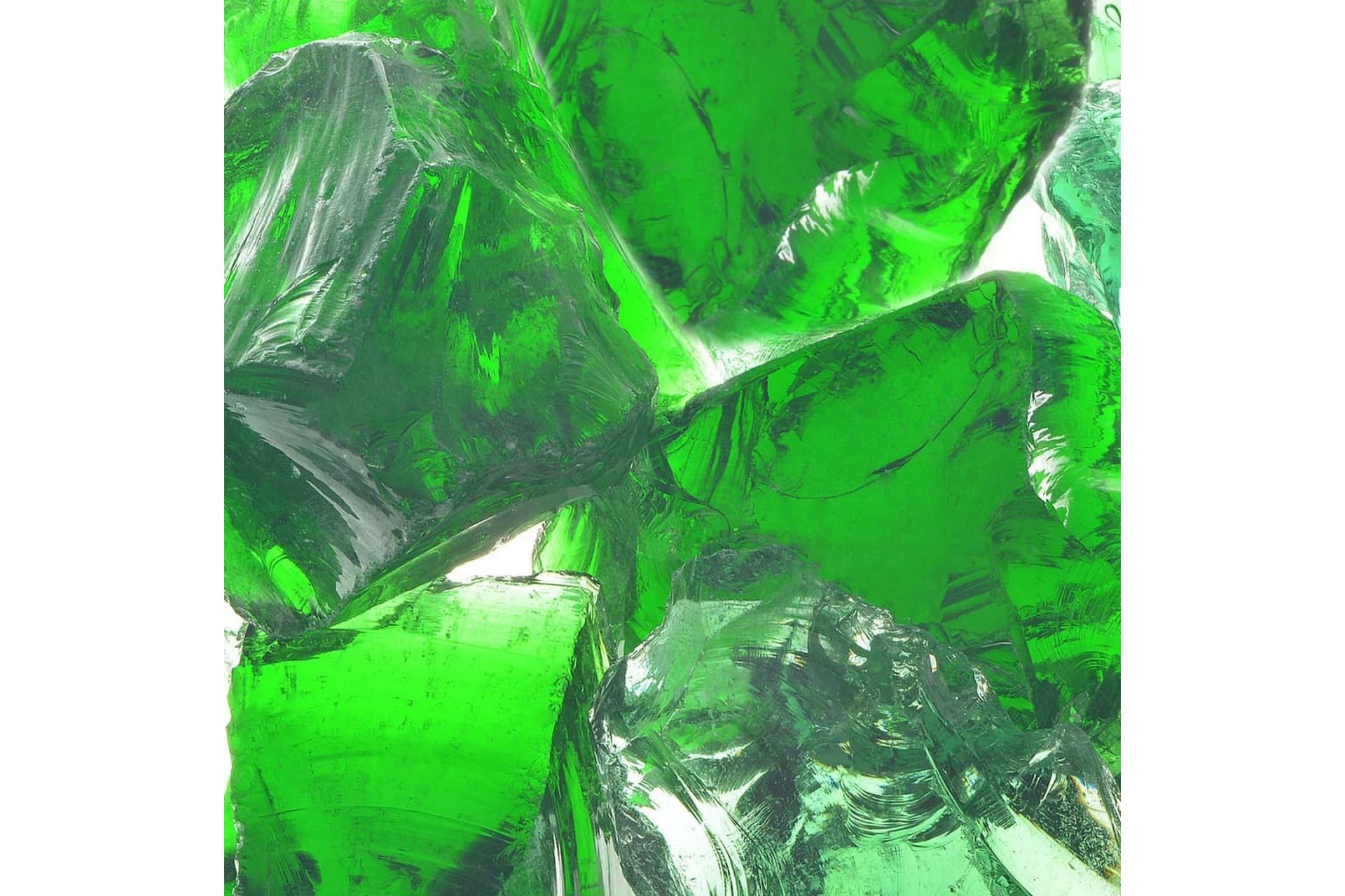 Grønne gabionsteiner glass 60-120 mm 25 kg - Hus & oppussing - Innsynsbeskyttelse & innhegning - Mur