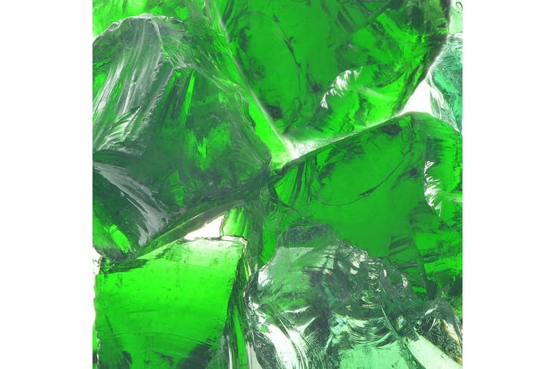Grønne gabionsteiner glass 60-120 mm 25 kg - Gabion
