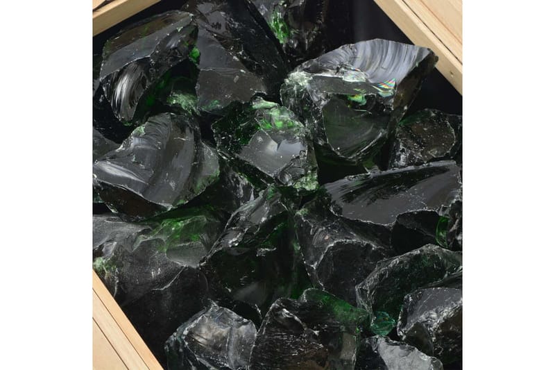 Grønne gabionsteiner glass 60-120 mm 25 kg - Hus & oppussing - Innsynsbeskyttelse & innhegning - Mur