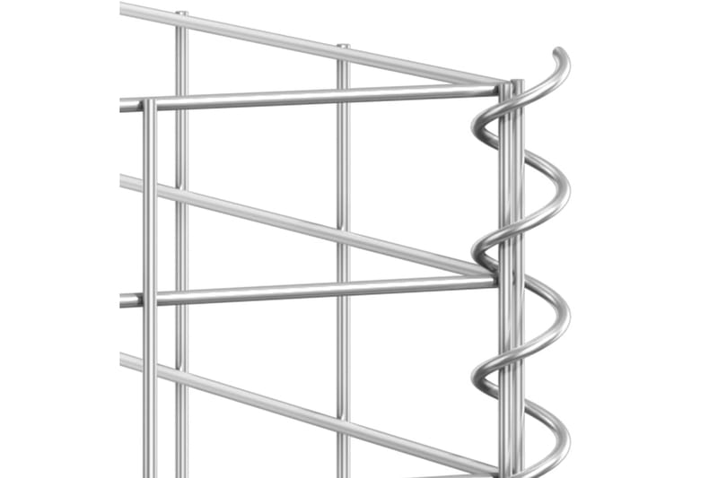 Gabion høybed 3 stk 30x30x200 cm jern - Silver - Hus & oppussing - Innsynsbeskyttelse & innhegning - Mur