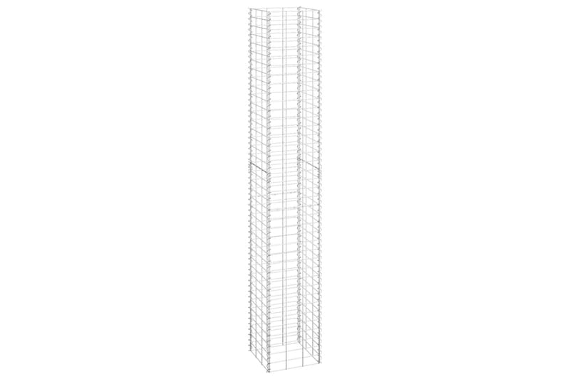Gabion høybed 3 stk 30x30x200 cm jern - Silver - Hus & oppussing - Innsynsbeskyttelse & innhegning - Mur