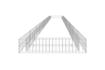 Gabion høybed galvanisert stål 1000x100x20 cm - Silver - Hus & oppussing - Innsynsbeskyttelse & innhegning - Mur