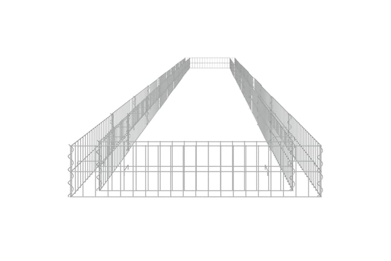 Gabion høybed galvanisert stål 1000x100x20 cm - Silver - Hus & oppussing - Innsynsbeskyttelse & innhegning - Mur