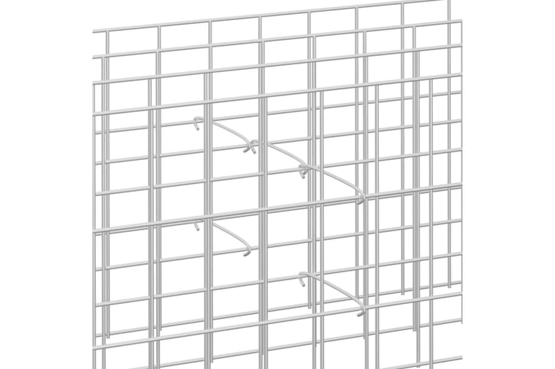 Kroker til gabion 100 stk galvanisert stål 10 cm - Silver - Hus & oppussing - Innsynsbeskyttelse & innhegning - Mur
