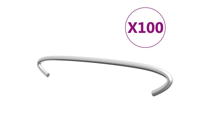 Kroker til gabion 100 stk galvanisert stål 15 cm - Silver - Hus & oppussing - Innsynsbeskyttelse & innhegning - Mur