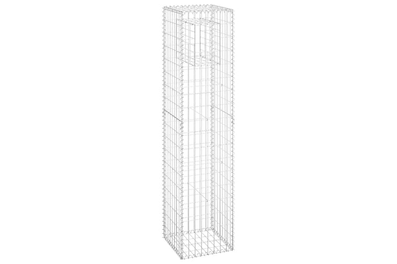 Gabionstolpe 40x40x180 cm jern - Silver - Hus & oppussing - Innsynsbeskyttelse & innhegning - Mur