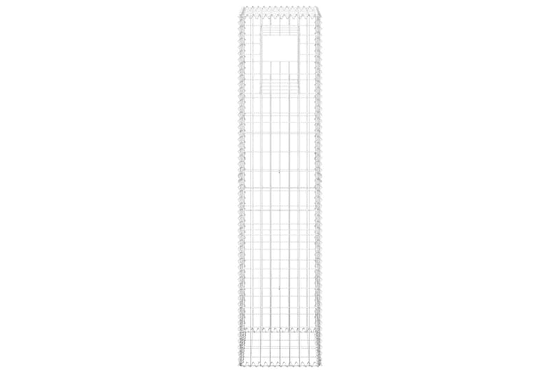 Gabionstolpe 40x40x180 cm jern - Silver - Hus & oppussing - Innsynsbeskyttelse & innhegning - Mur