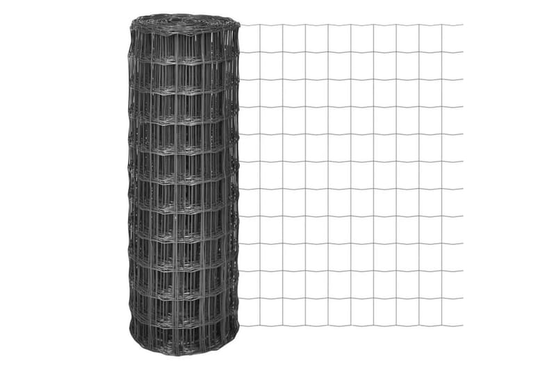 Euro gjerde stål 25x0,8 m grå - Hagegjerde & panelgjerde