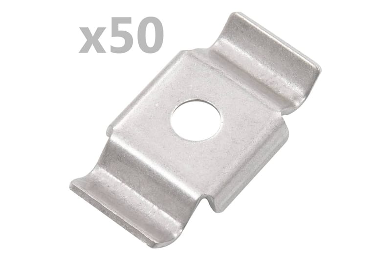 Gjerdeklemmer butterfly 50 stk rustfritt stål - Silver - Hus & oppussing - Innsynsbeskyttelse & innhegning - Nettinggjerde