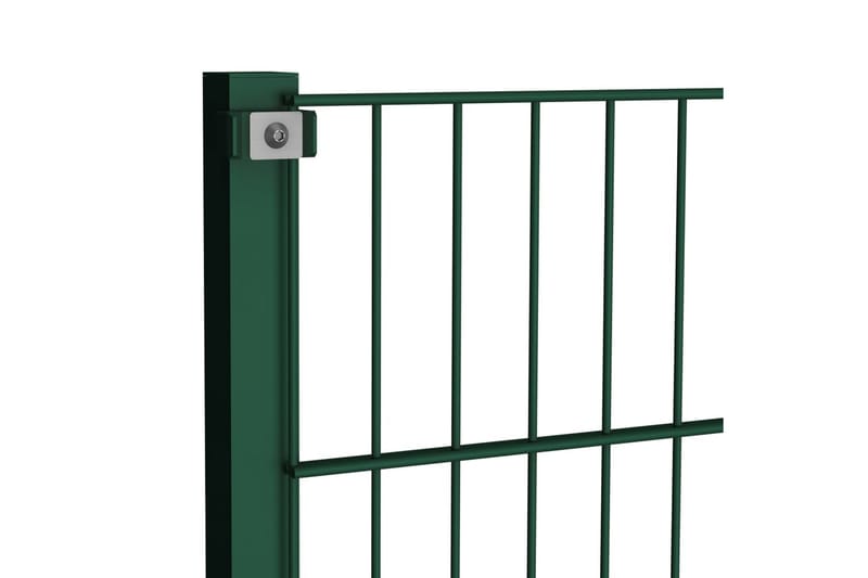 Gjerdepanel med stolper jern 1,7x0,8 m grønn - Hus & oppussing - Innsynsbeskyttelse & innhegning - Nettinggjerde
