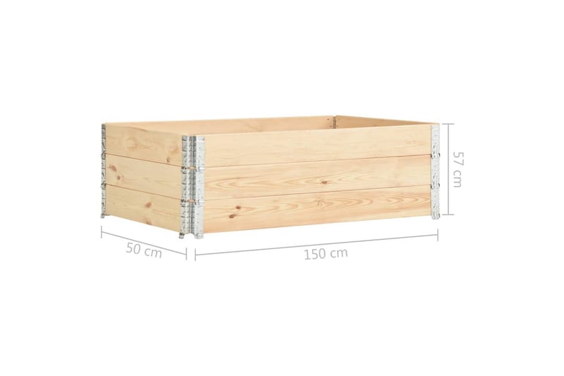 Pallekarmer 3 stk 50x150 cm heltre furu - Hus & oppussing - Innsynsbeskyttelse & innhegning - Port