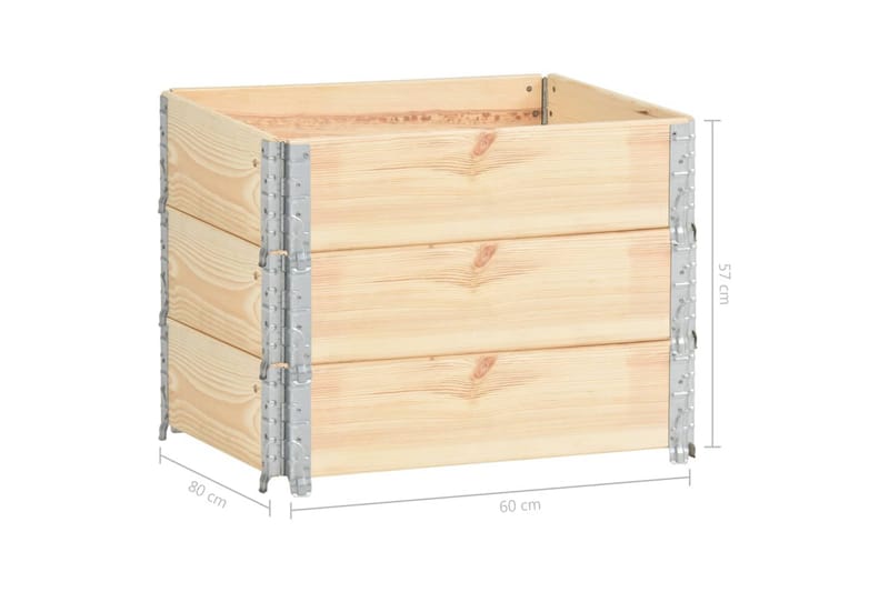 Pallekarmer 3 stk 60x80 cm heltre furu - Hus & oppussing - Innsynsbeskyttelse & innhegning - Port