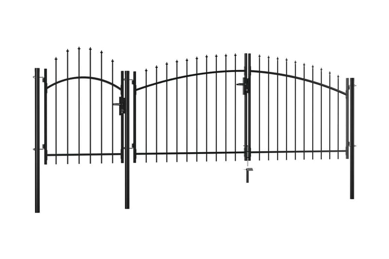 Hagegjerde stål 1,5x4 m svart - Hus & oppussing - Innsynsbeskyttelse & innhegning - Port