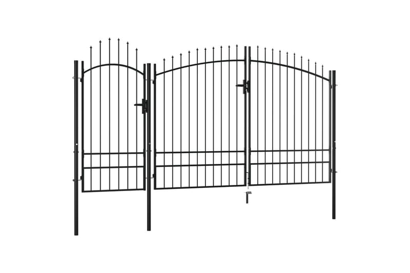 Hagegjerde stål 2,45x4 m svart - Hus & oppussing - Innsynsbeskyttelse & innhegning - Port