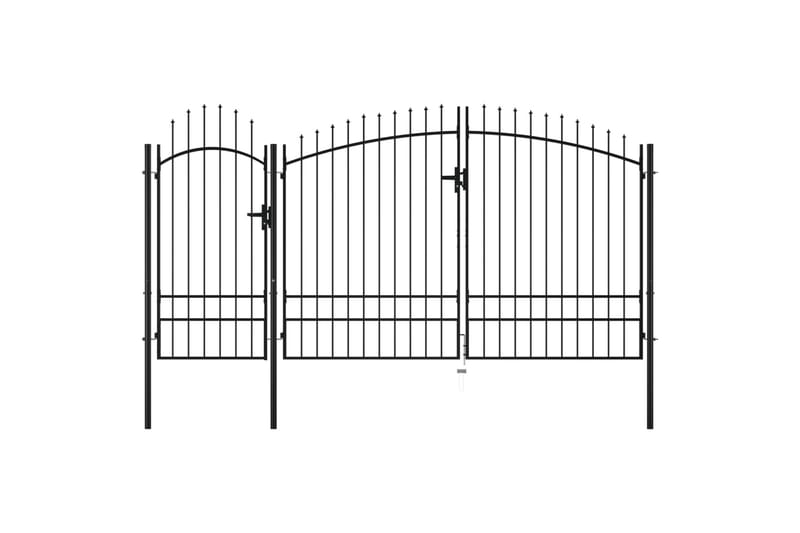 Hagegjerde stål 2,45x4 m svart - Hus & oppussing - Innsynsbeskyttelse & innhegning - Port