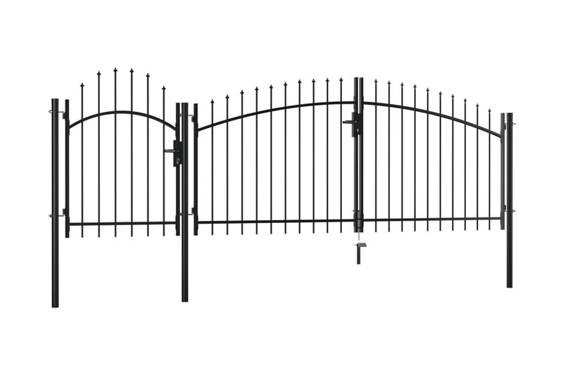 Hagegjerde stål 2x4 m svart - Hus & oppussing - Innsynsbeskyttelse & innhegning - Port