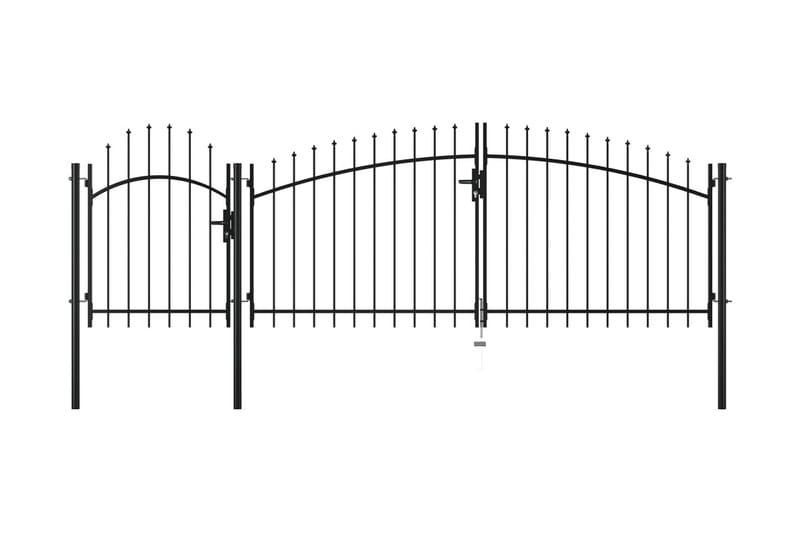 Hagegjerde stål 2x4 m svart - Hus & oppussing - Innsynsbeskyttelse & innhegning - Port