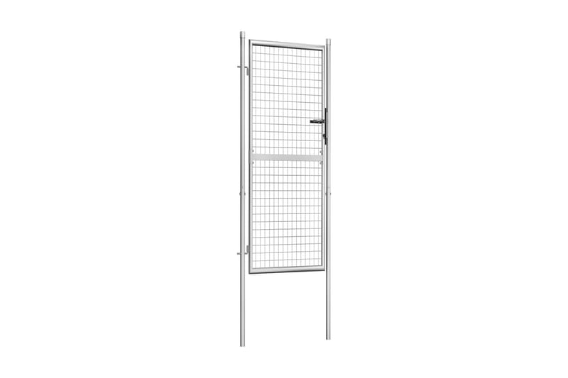 Hageport galvanisert stål 105x250 cm sølv - Hus & oppussing - Innsynsbeskyttelse & innhegning - Port