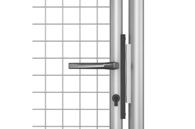 Hageport galvanisert stål 105x250 cm sølv - Hus & oppussing - Innsynsbeskyttelse & innhegning - Port