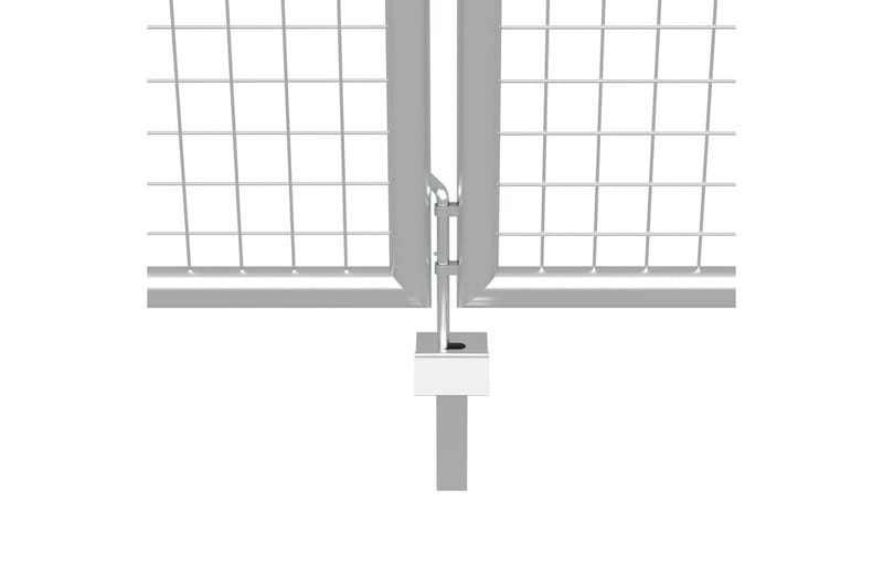Hageport galvanisert stål 415x200 cm sølv - Silver - Hus & oppussing - Innsynsbeskyttelse & innhegning - Port