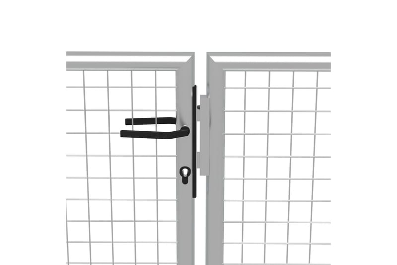 Hageport galvanisert stål 415x200 cm sølv - Silver - Hus & oppussing - Innsynsbeskyttelse & innhegning - Port