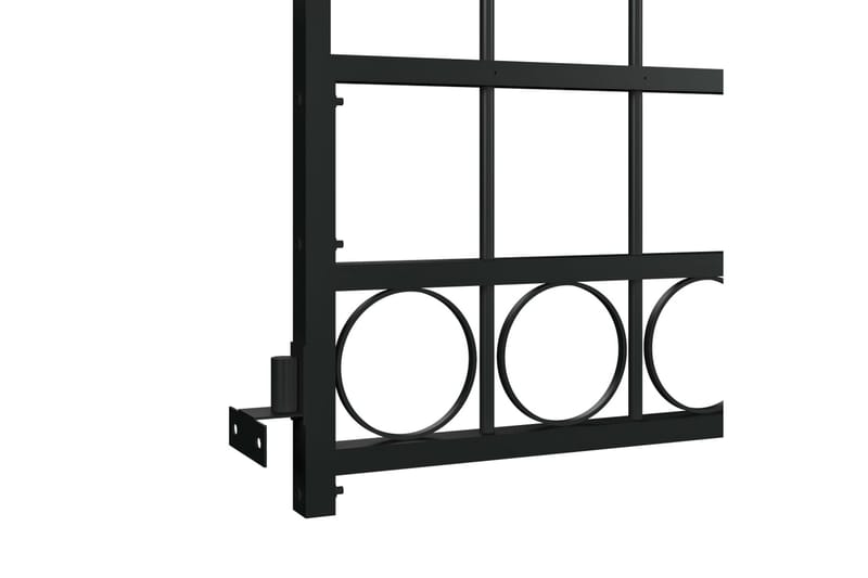 Hageport med buet topp stål 100x200 cm svart - Hus & oppussing - Innsynsbeskyttelse & innhegning - Port