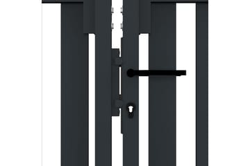 Hageport med dobbel dør stål 306x150 cm antrasitt - Antrasittgrå - Hus & oppussing - Innsynsbeskyttelse & innhegning - Port