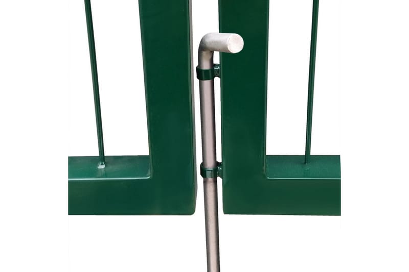 Hageport med stolper 350x120 cm stål grønn - Hus & oppussing - Innsynsbeskyttelse & innhegning - Port