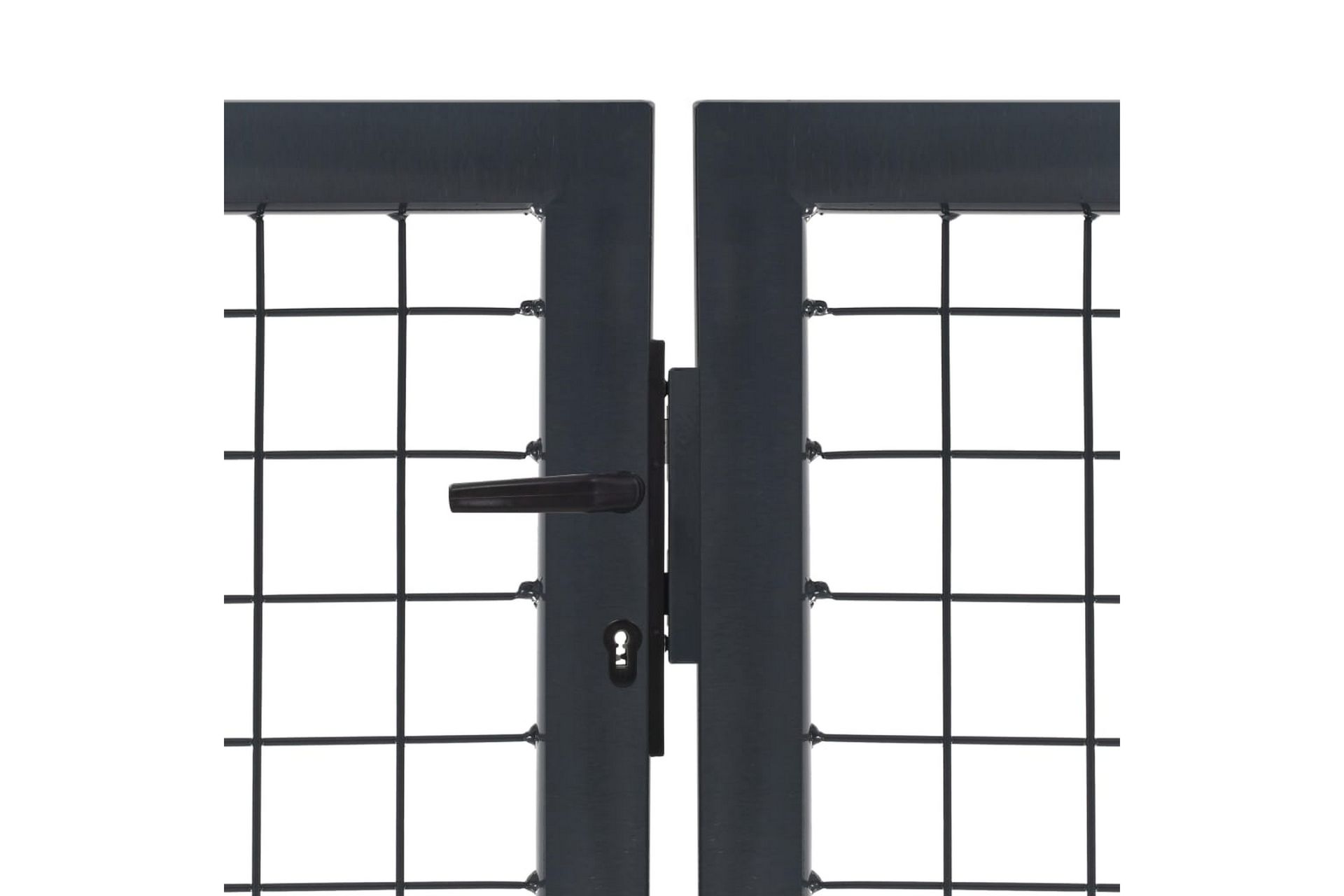 Hageport med stolper stål 350x100 cm antrasitt - Hus & oppussing - Innsynsbeskyttelse & innhegning - Port