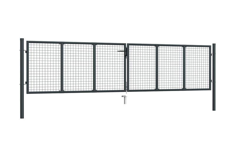Hageport netting galvanisert stål 400x125 cm grå - Hus & oppussing - Innsynsbeskyttelse & innhegning - Port