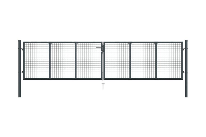 Hageport netting galvanisert stål 400x125 cm grå - Hus & oppussing - Innsynsbeskyttelse & innhegning - Port