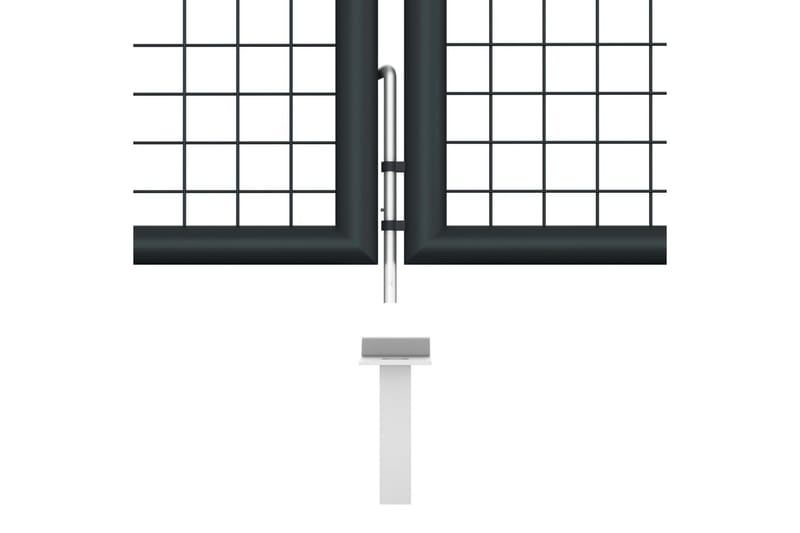 Hageport netting galvanisert stål 400x125 cm grå - Hus & oppussing - Innsynsbeskyttelse & innhegning - Port