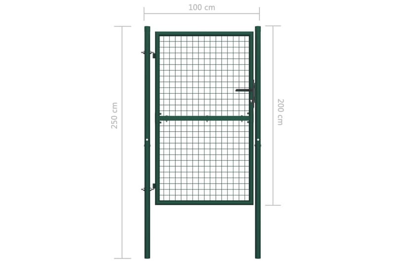 Hageport stål 100x200 cm grønn - Hus & oppussing - Innsynsbeskyttelse & innhegning - Port