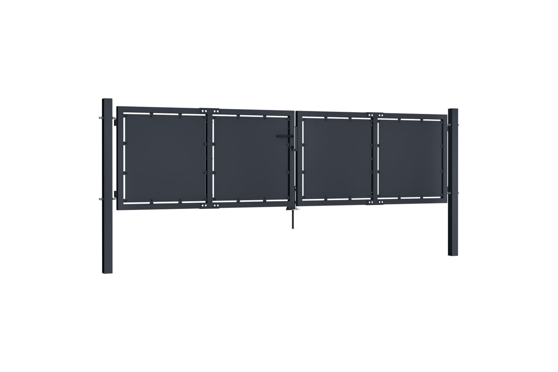 Hageport stål 300x100 cm antrasitt - Hus & oppussing - Innsynsbeskyttelse & innhegning - Port