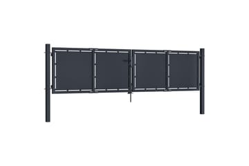 Hageport stål 300x100 cm antrasitt - Hus & oppussing - Innsynsbeskyttelse & innhegning - Port