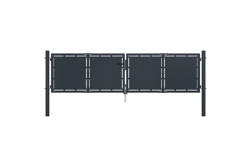 Hageport stål 300x100 cm antrasitt - Hus & oppussing - Innsynsbeskyttelse & innhegning - Port