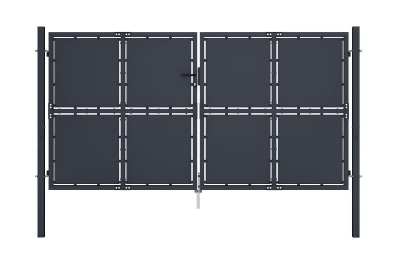 Hageport stål 300x150 cm antrasitt - Hus & oppussing - Innsynsbeskyttelse & innhegning - Port