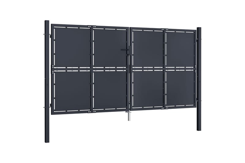 Hageport stål 300x175 cm antrasitt - Hus & oppussing - Innsynsbeskyttelse & innhegning - Port
