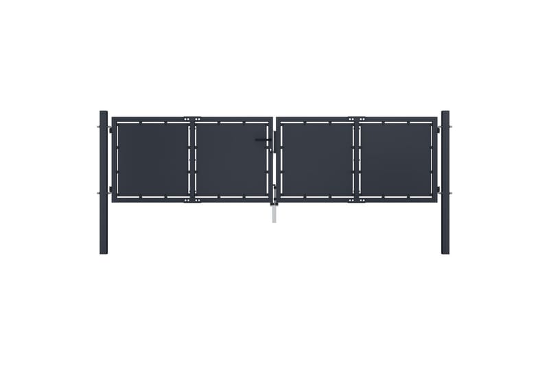 Hageport stål 300x75 cm antrasitt - Hus & oppussing - Innsynsbeskyttelse & innhegning - Port